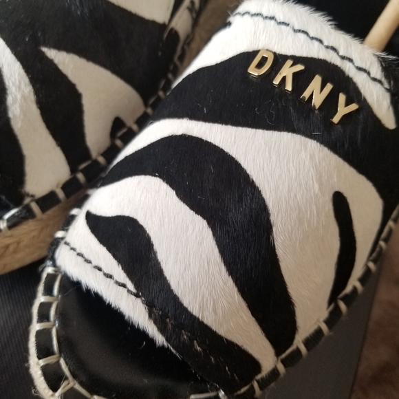 Zebra DKNY Mer Peep toe Platform Espadrilles - Picture 2 of 6